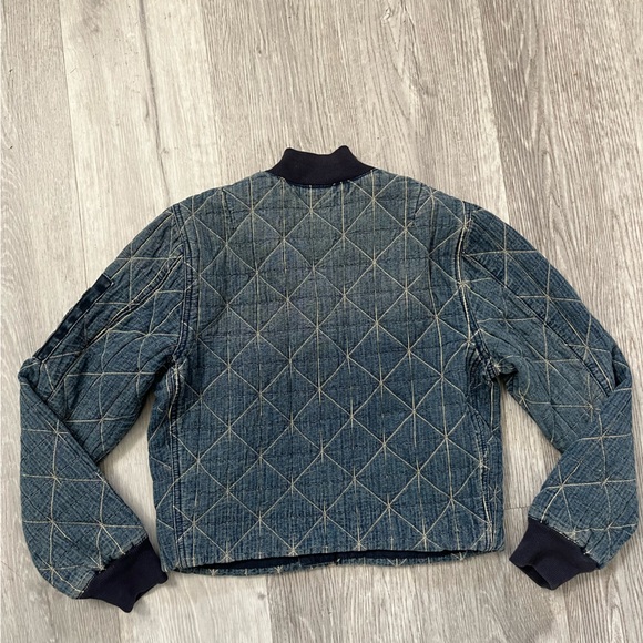 Hudson denim jacquard bomber jacket - Picture 5 of 7